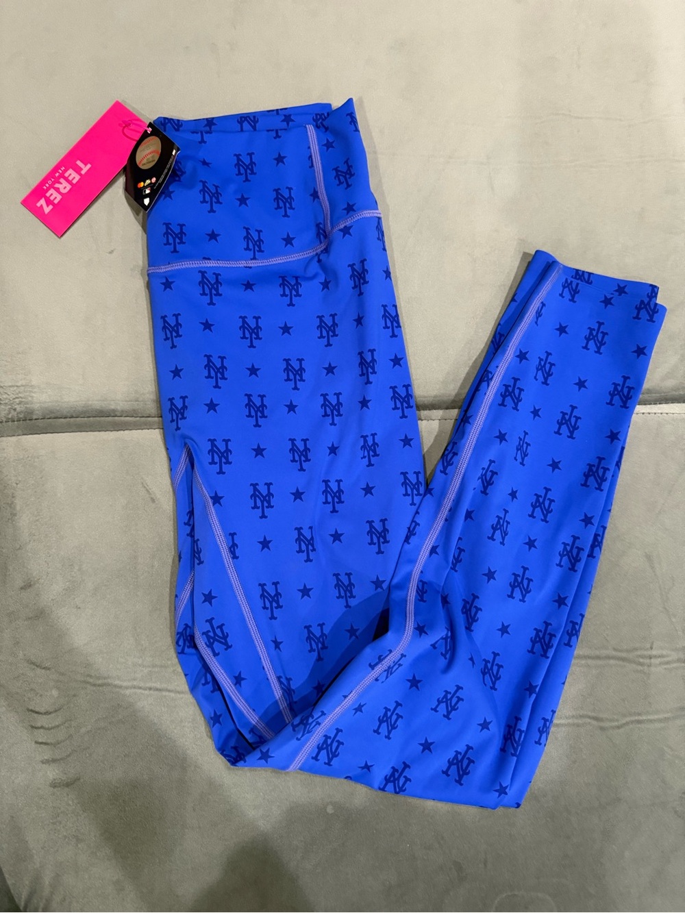 Terez Kids Bright Blue Logo & Star Leggings